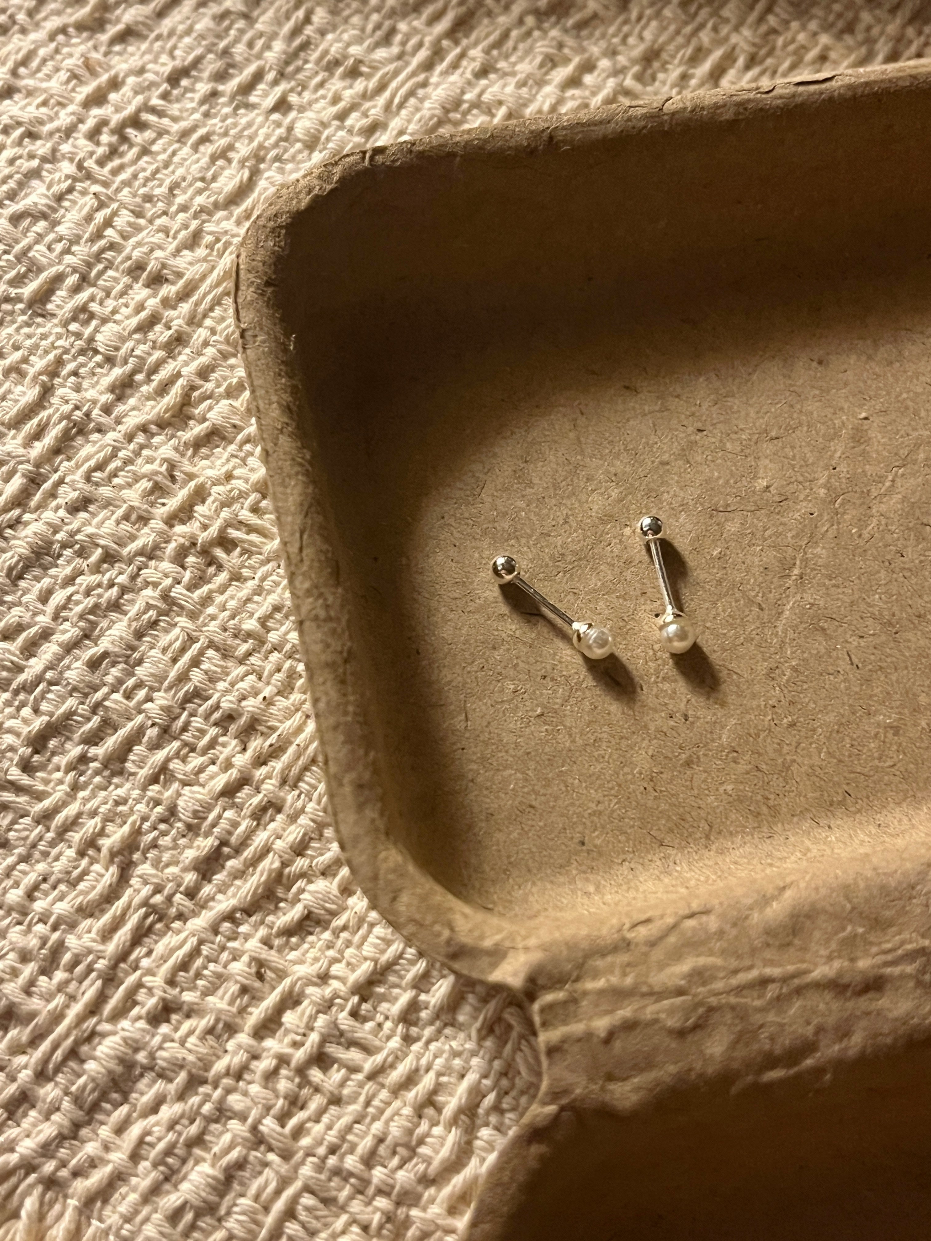 [999銀針適合長期配戴養耳洞|店主最愛!]Mini Pearl Earstuds