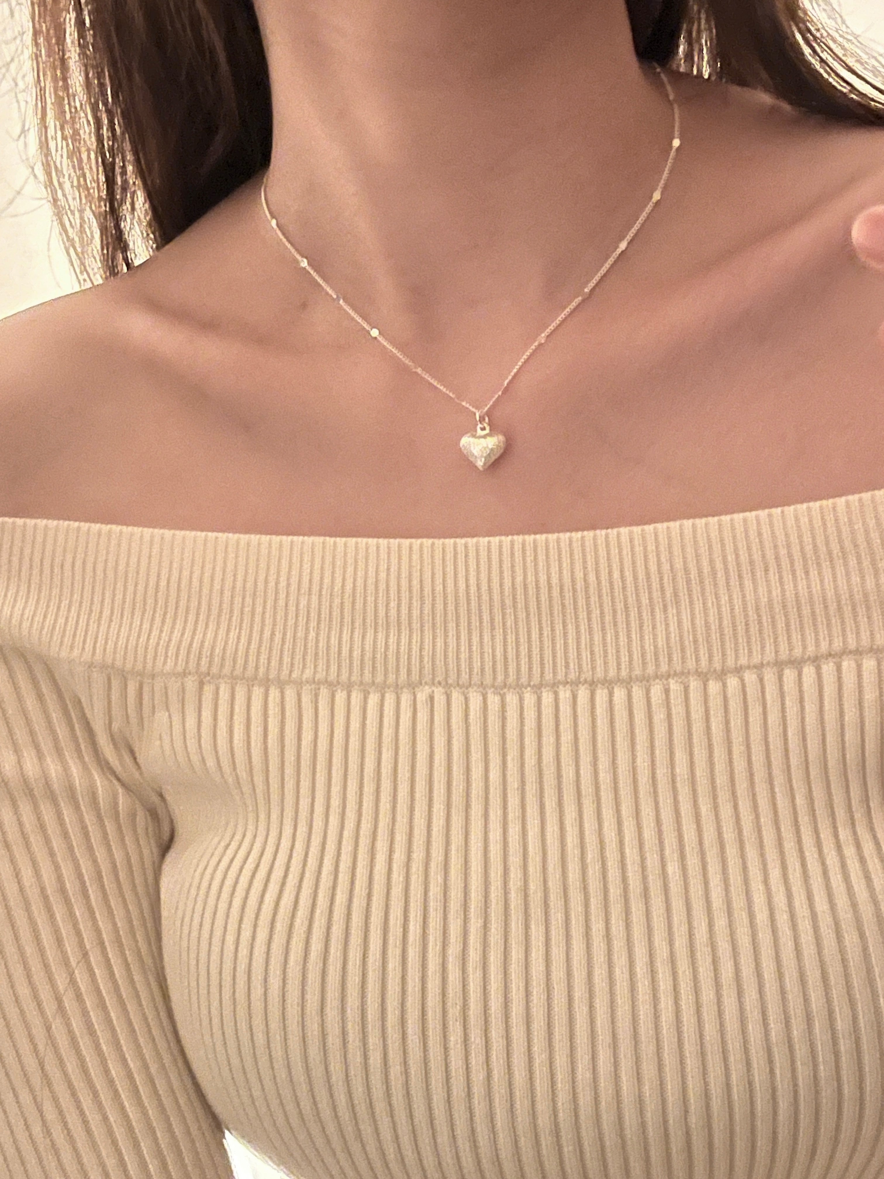 Sparkling Heart Pendant Necklace