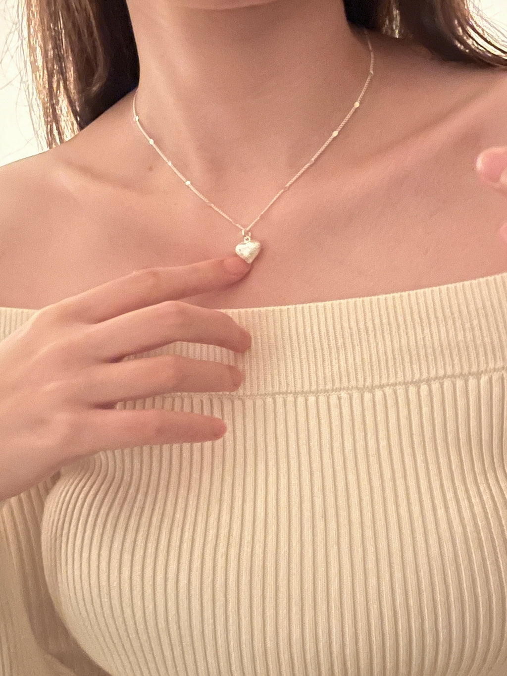 Sparkling Heart Pendant Necklace