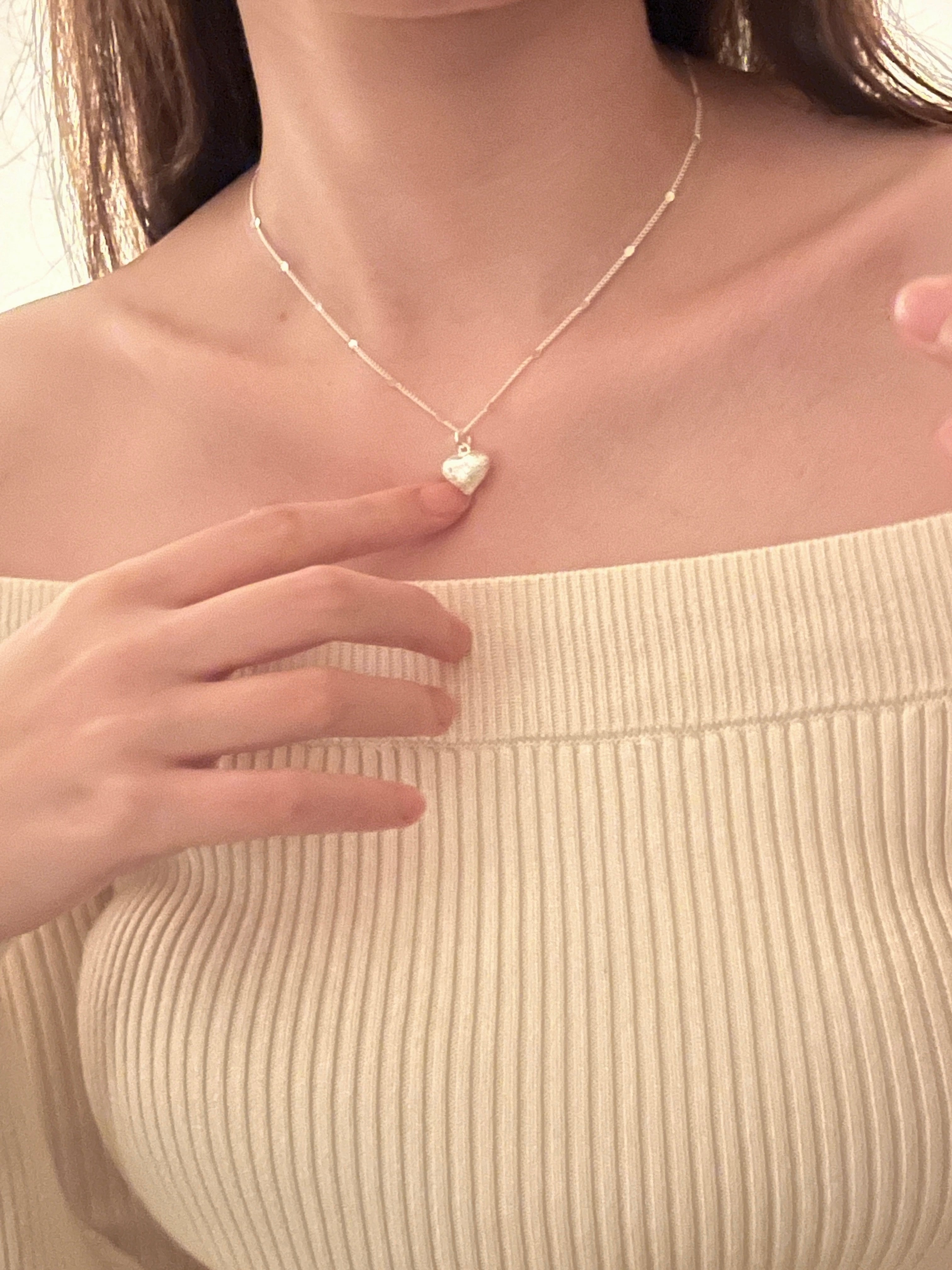 Sparkling Heart Pendant Necklace