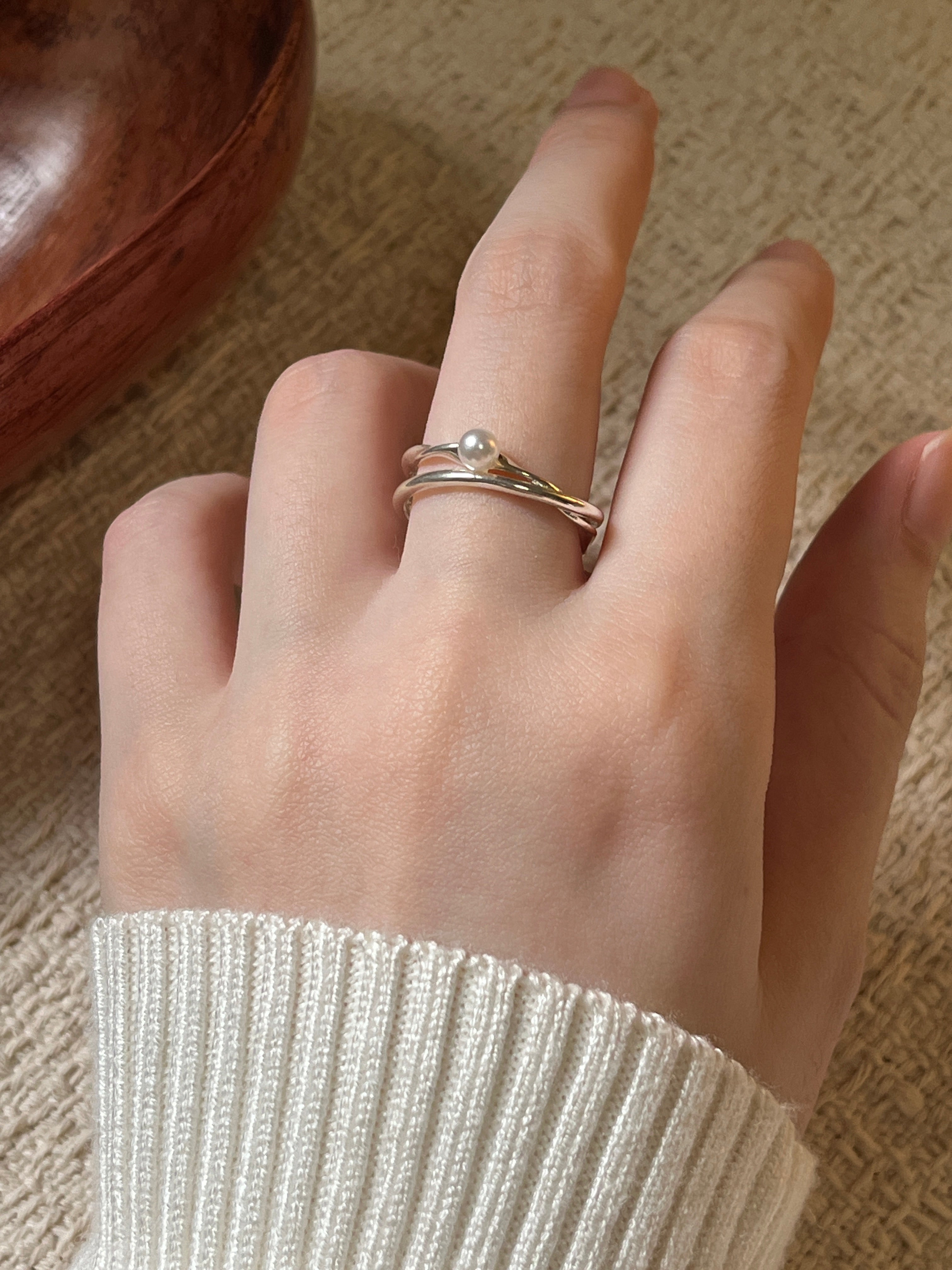 Twine Pearl Ring
