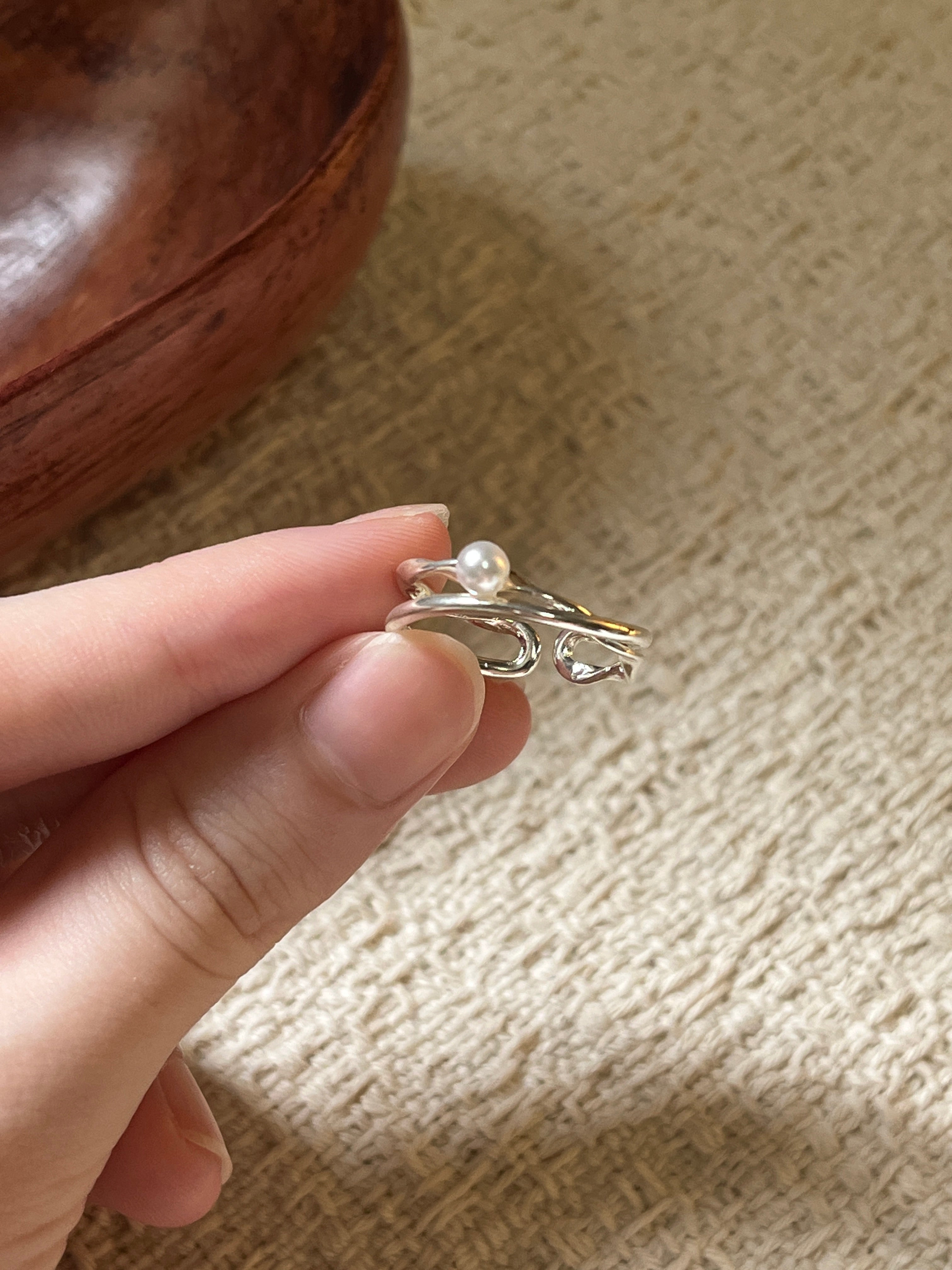 Twine Pearl Ring