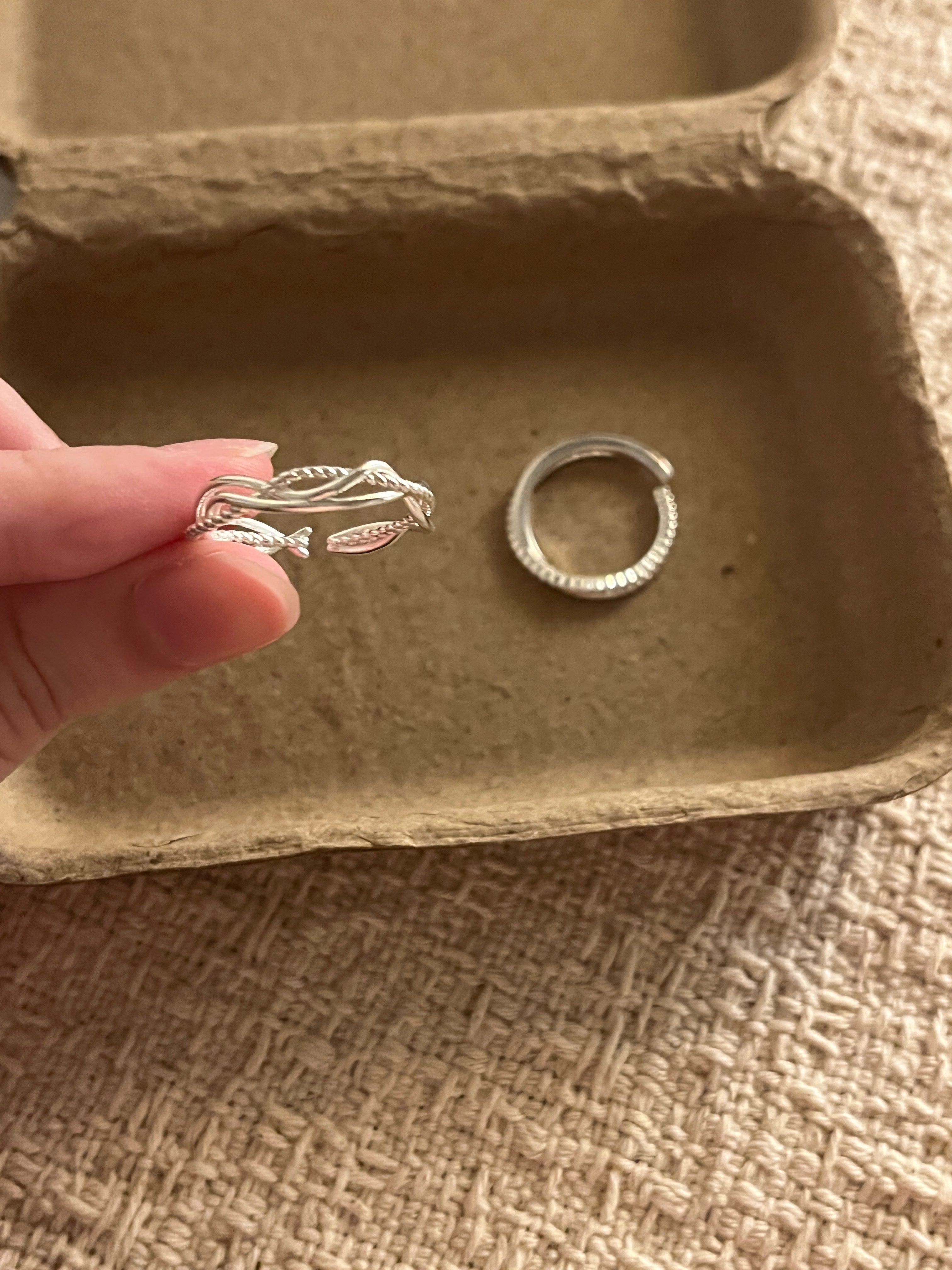 [層次感疊帶戒指set!]Interlace Ring Set