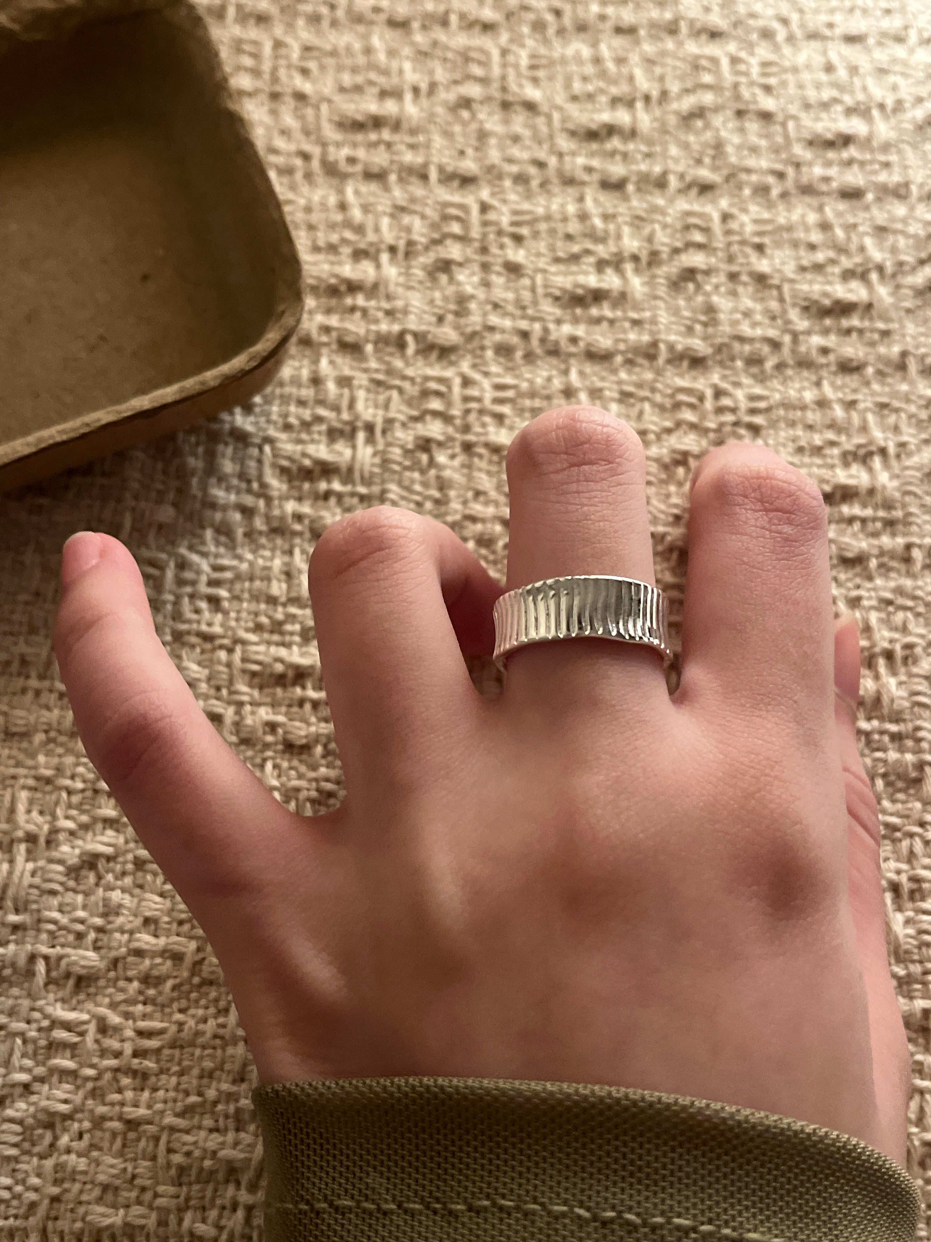 Pleated Wide Ring