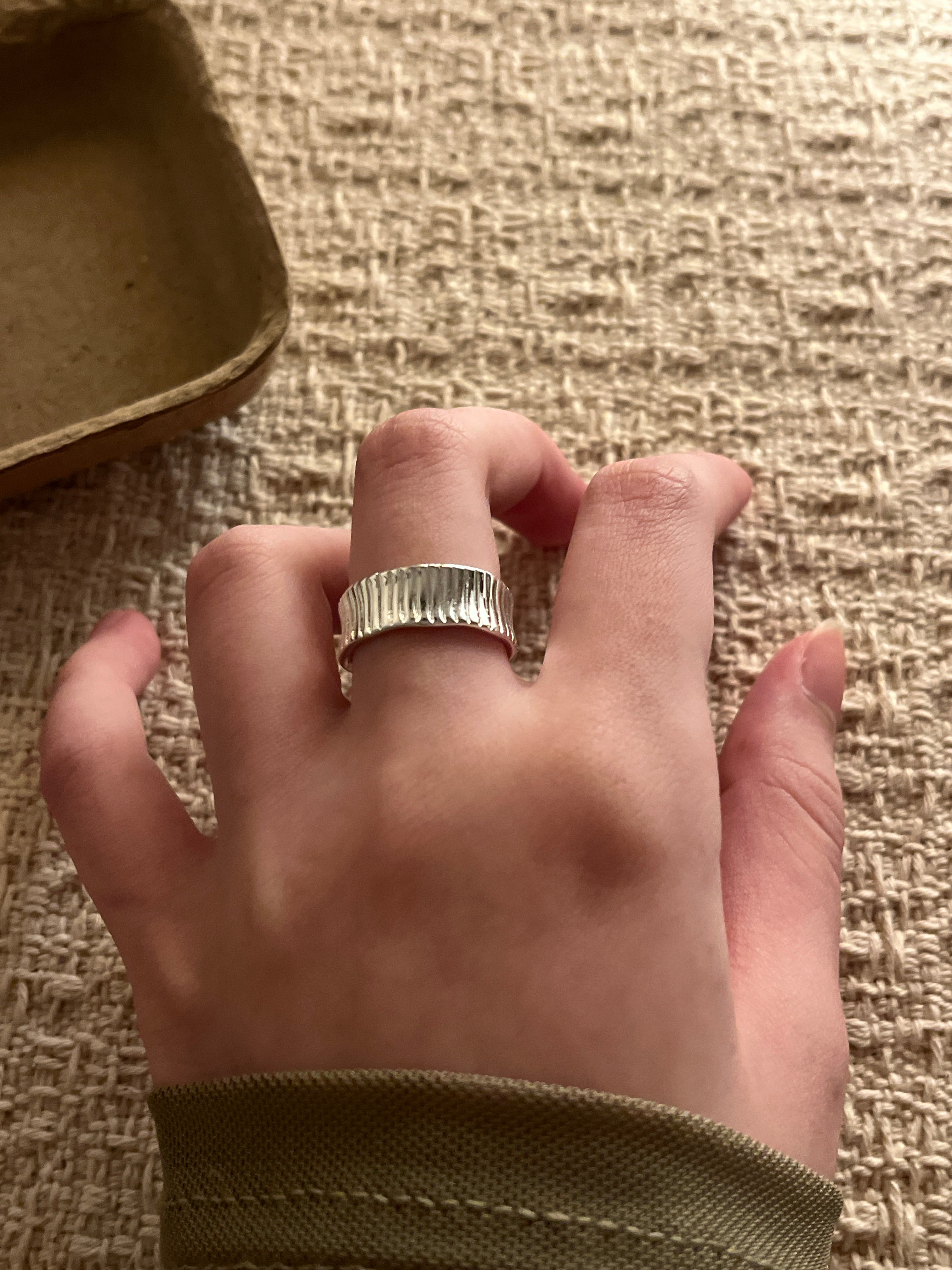 Pleated Wide Ring