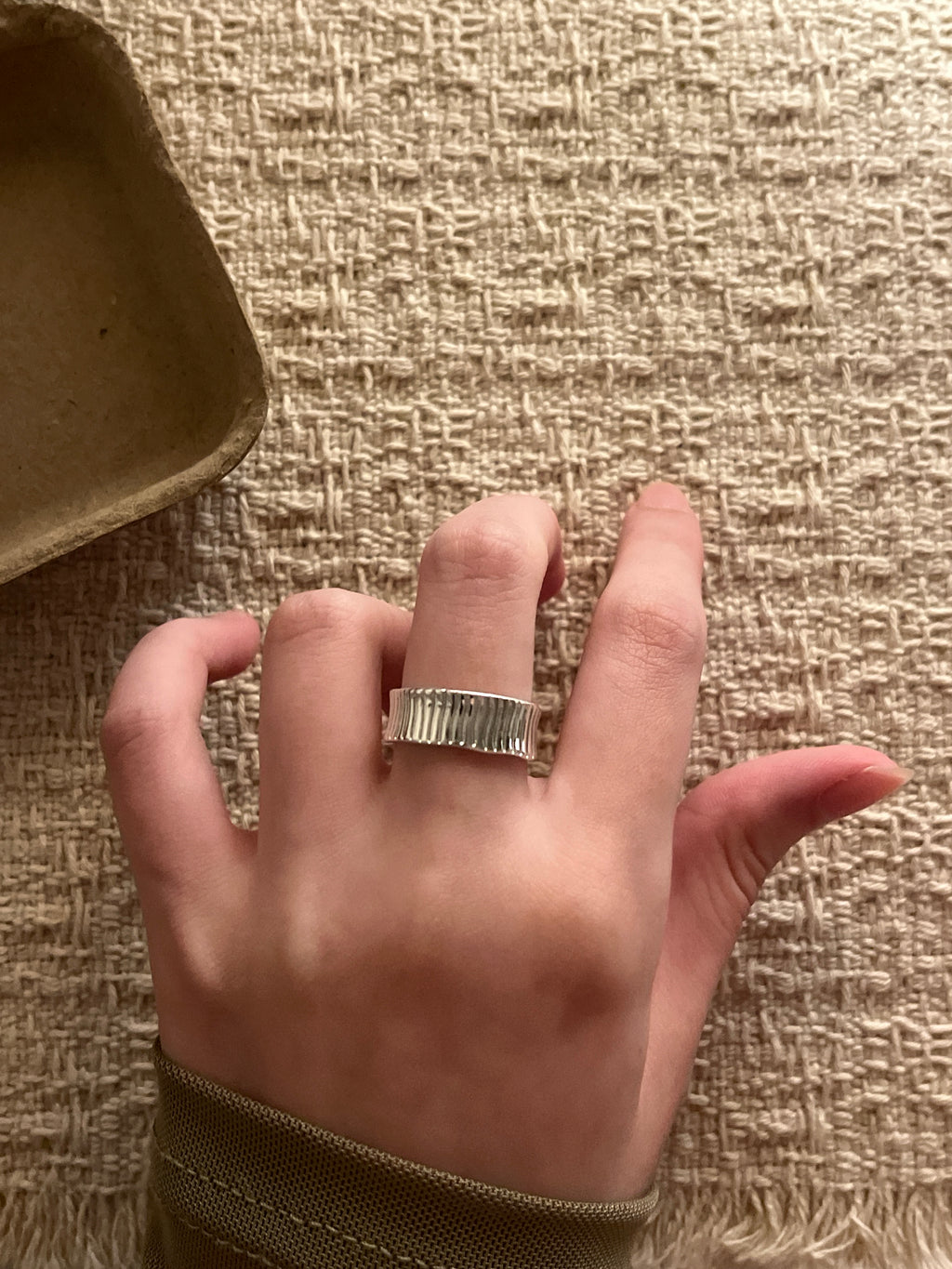 Pleated Wide Ring