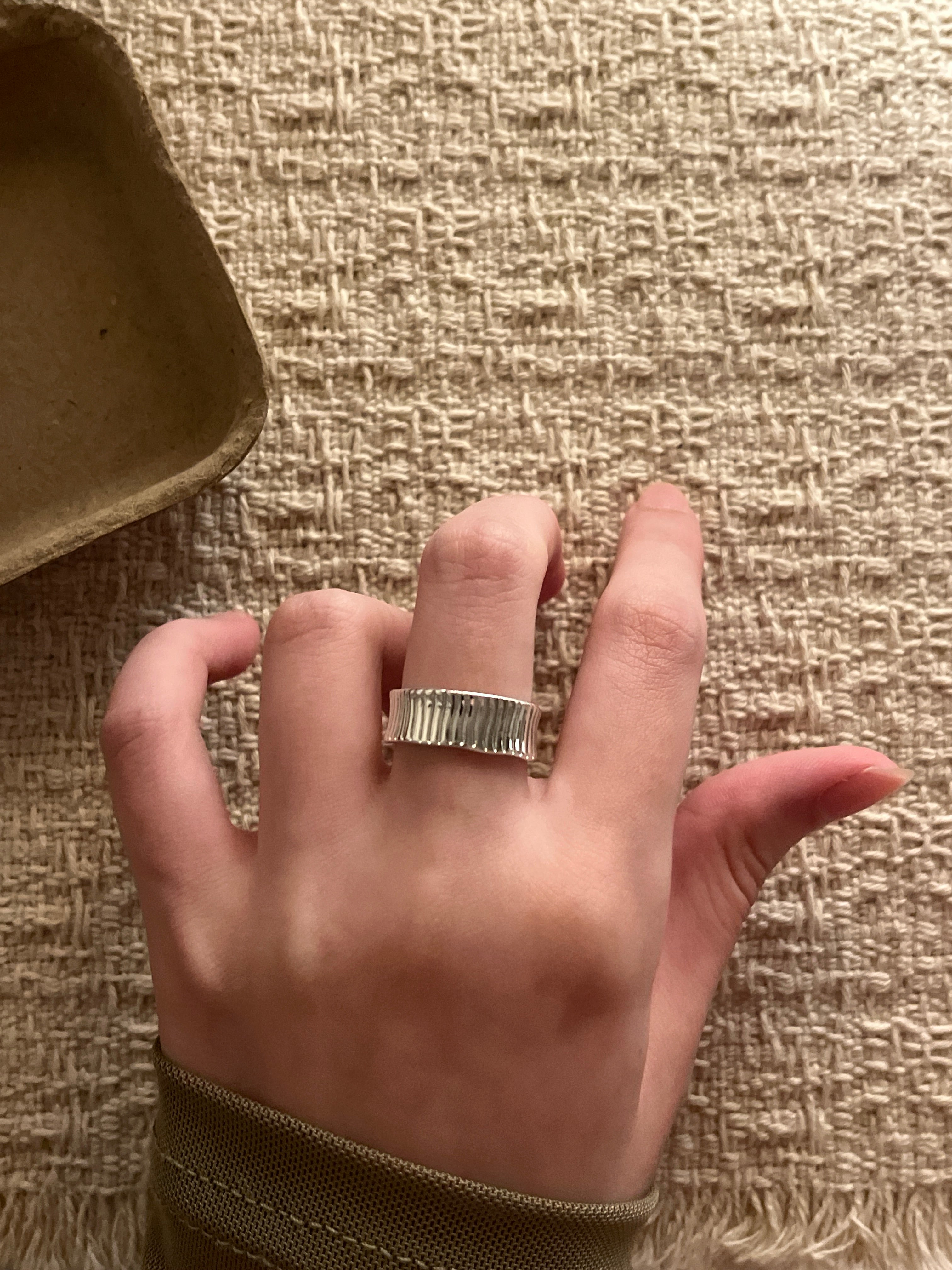 Pleated Wide Ring