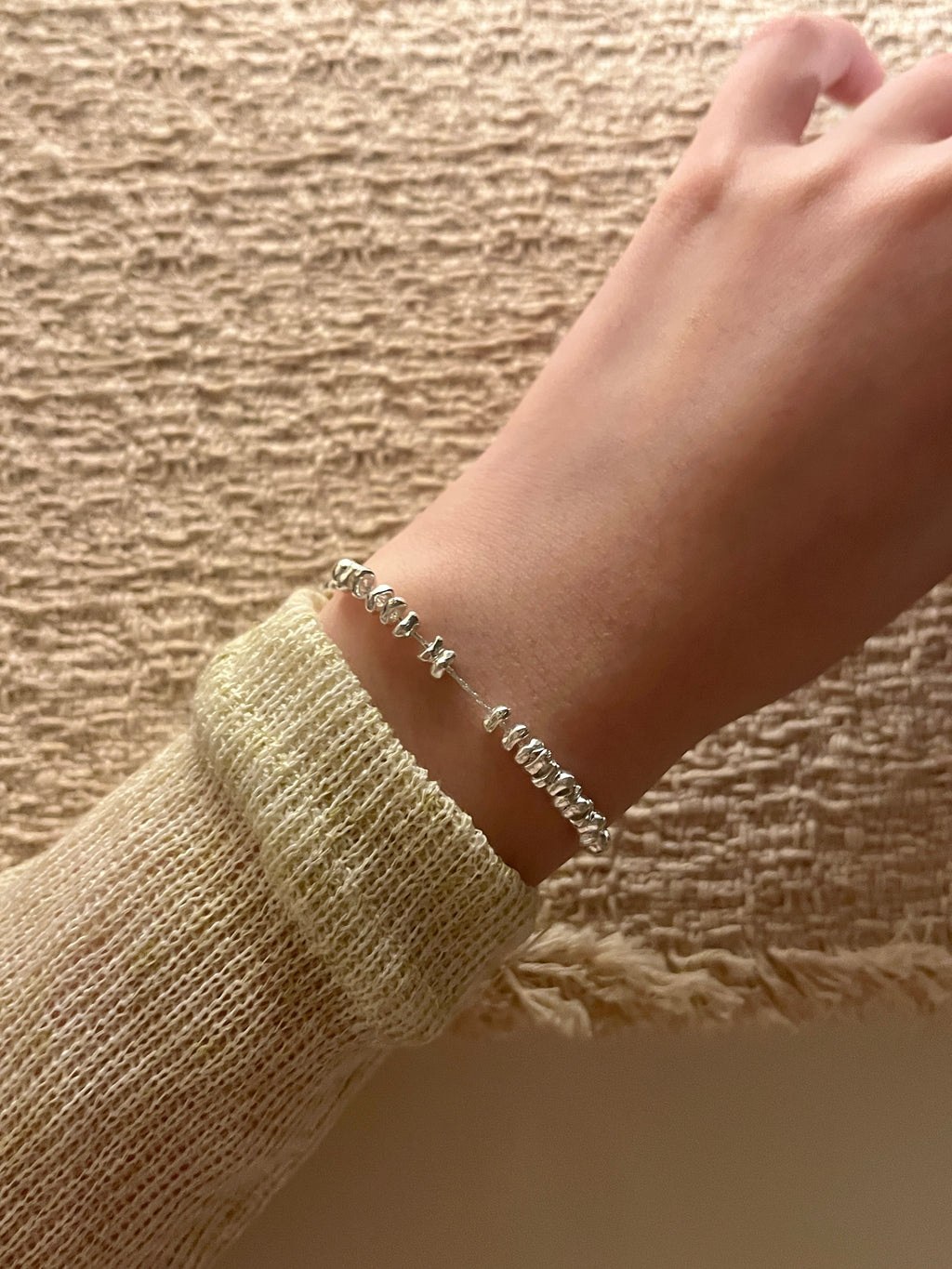 [可調鬆緊手鍊!]Liquid Pebble Bracelet