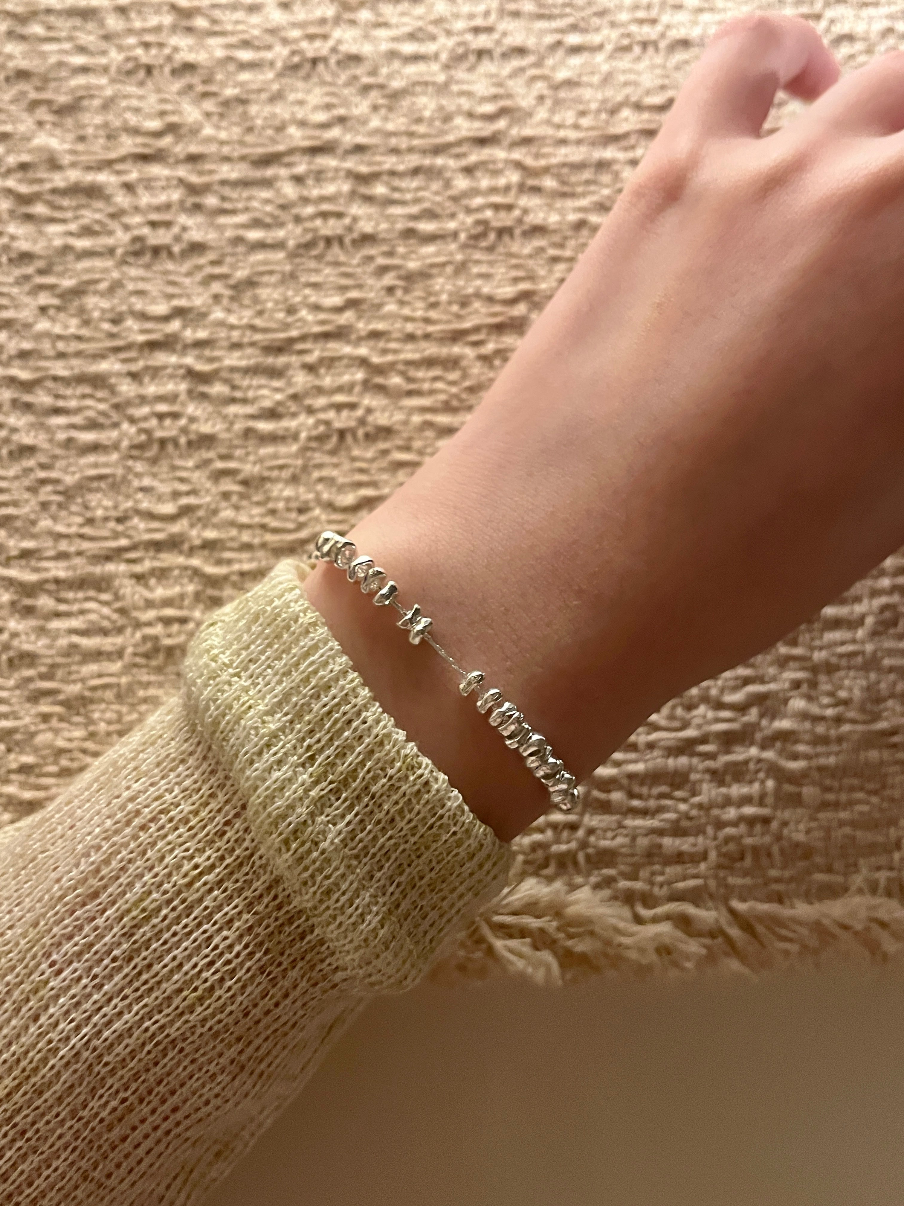 [可調鬆緊手鍊!]Liquid Pebble Bracelet