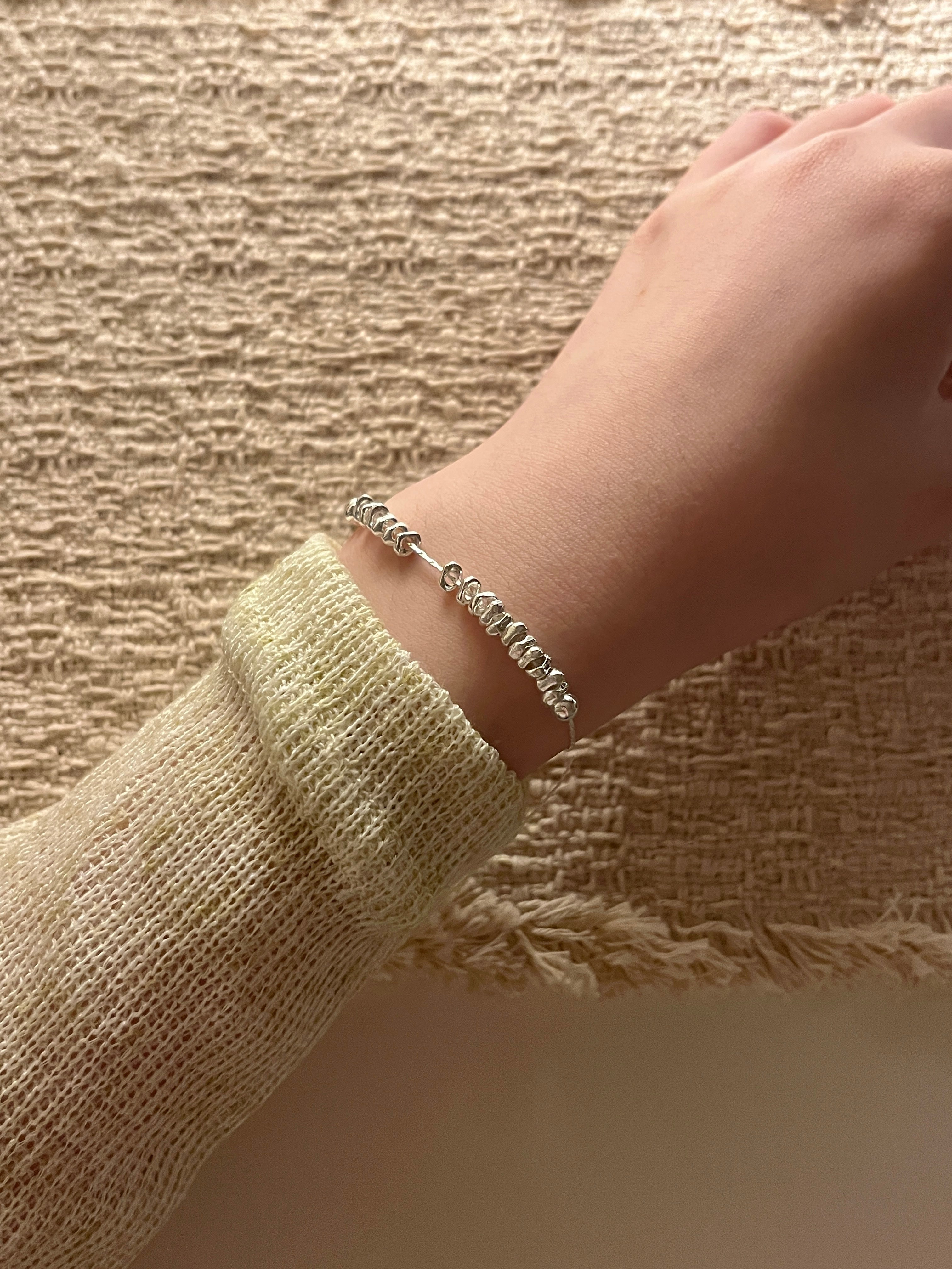 [可調鬆緊手鍊!]Liquid Pebble Bracelet