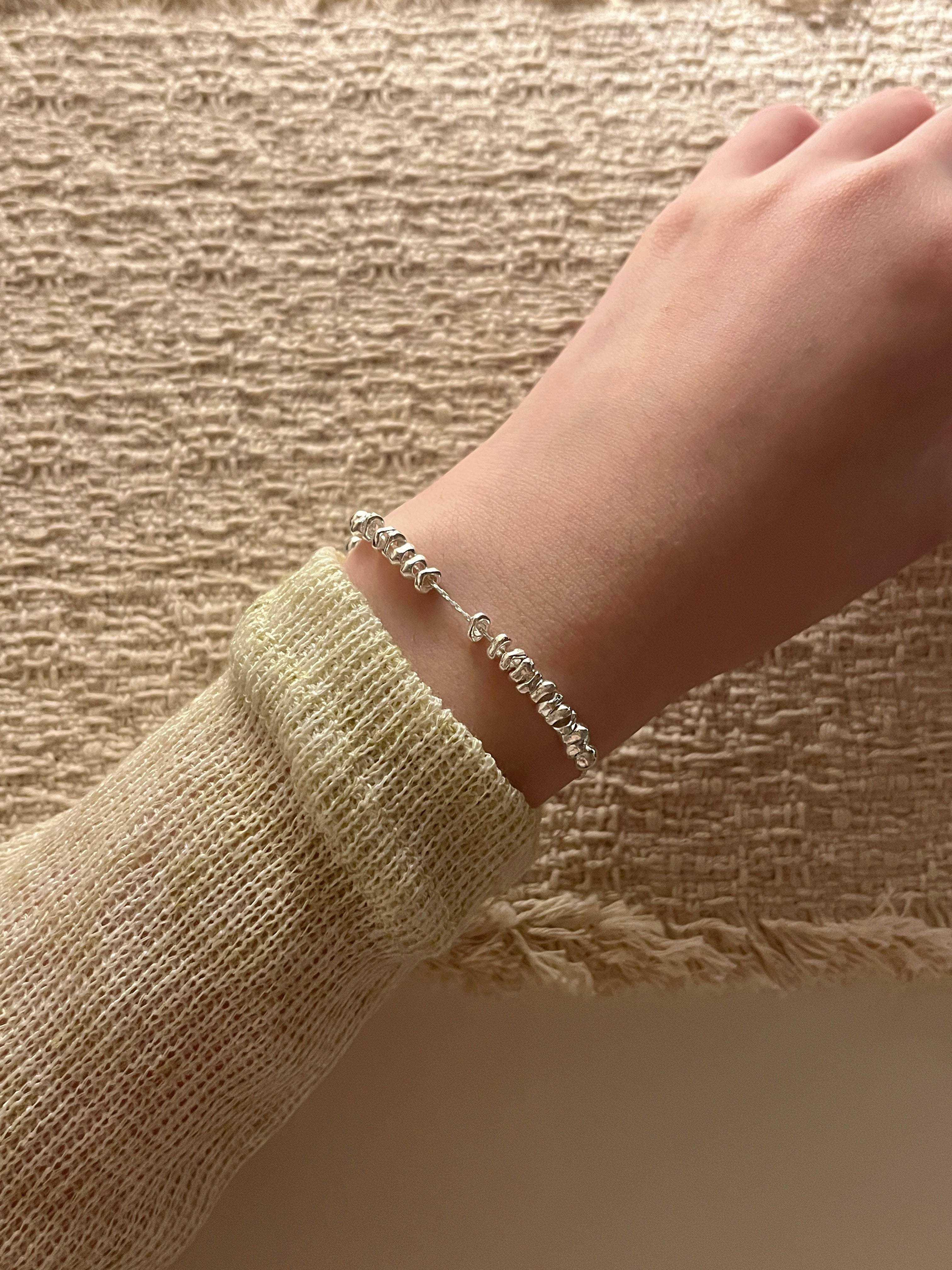 [可調鬆緊手鍊!]Liquid Pebble Bracelet