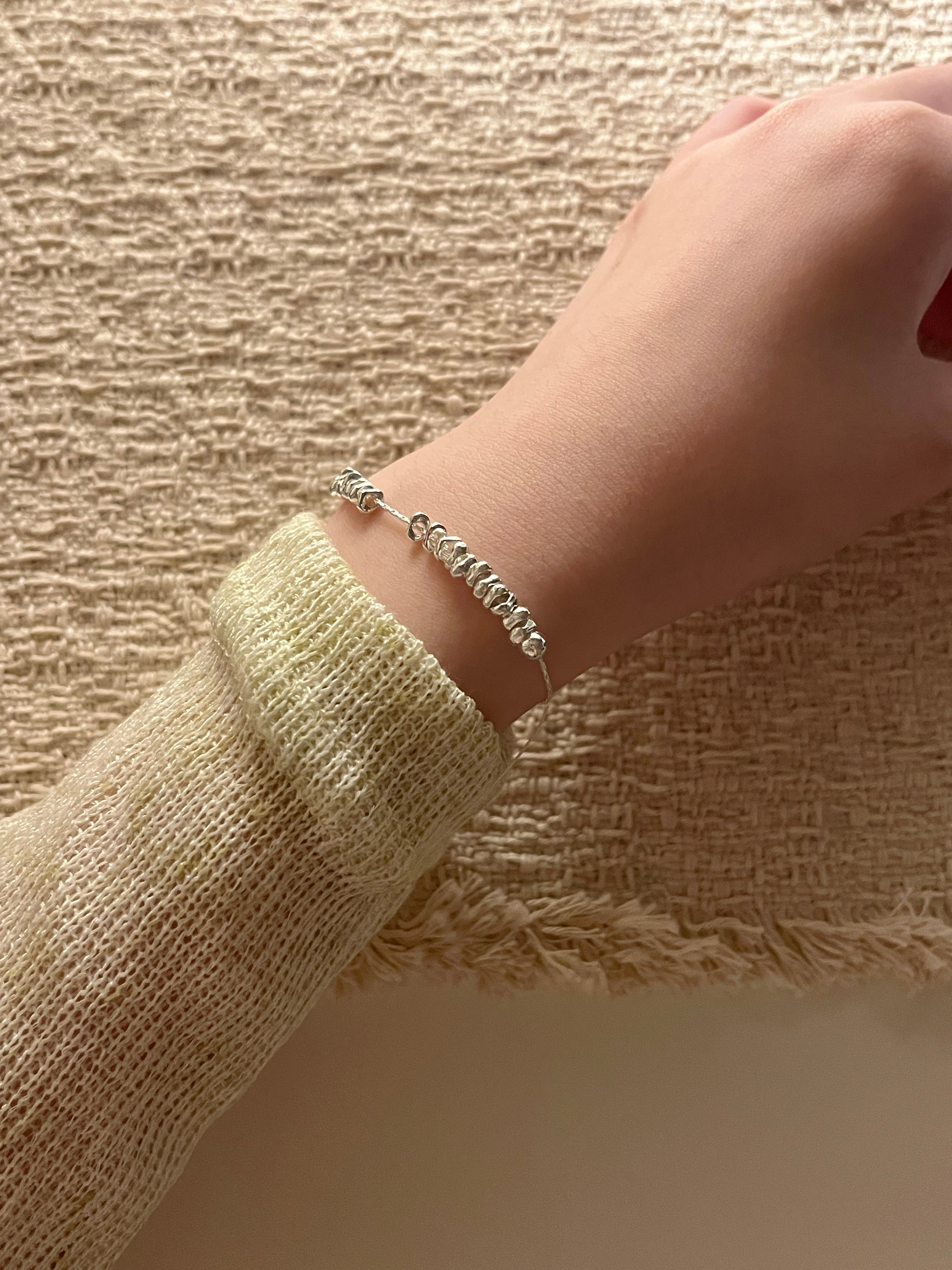 [可調鬆緊手鍊!]Liquid Pebble Bracelet