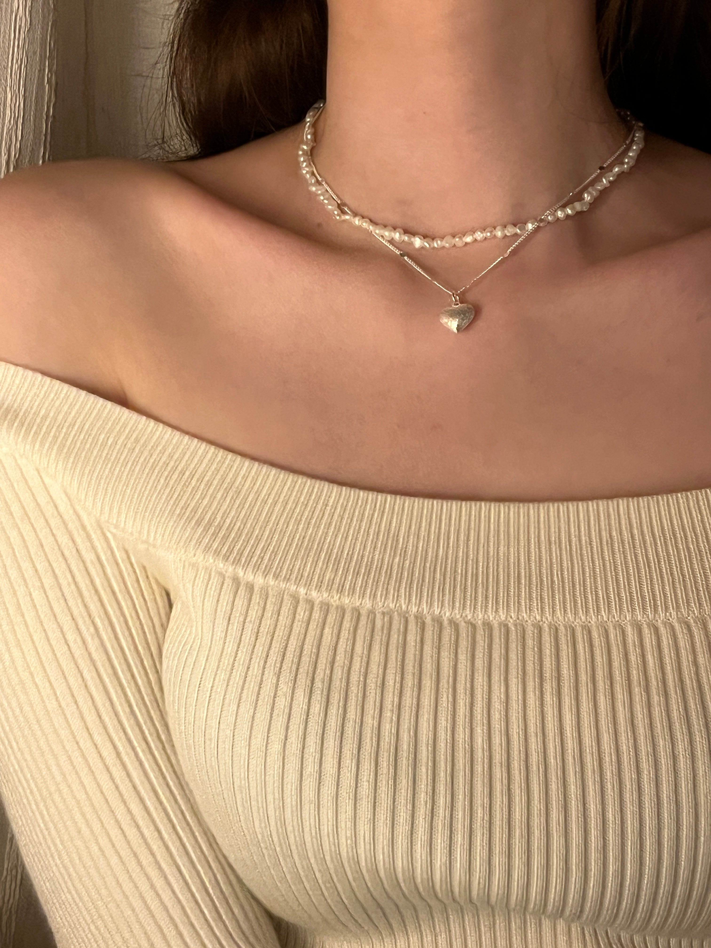 [百搭可疊戴迷你巴洛克淡水珍珠項鍊]Mini Baroque Pearl Choker