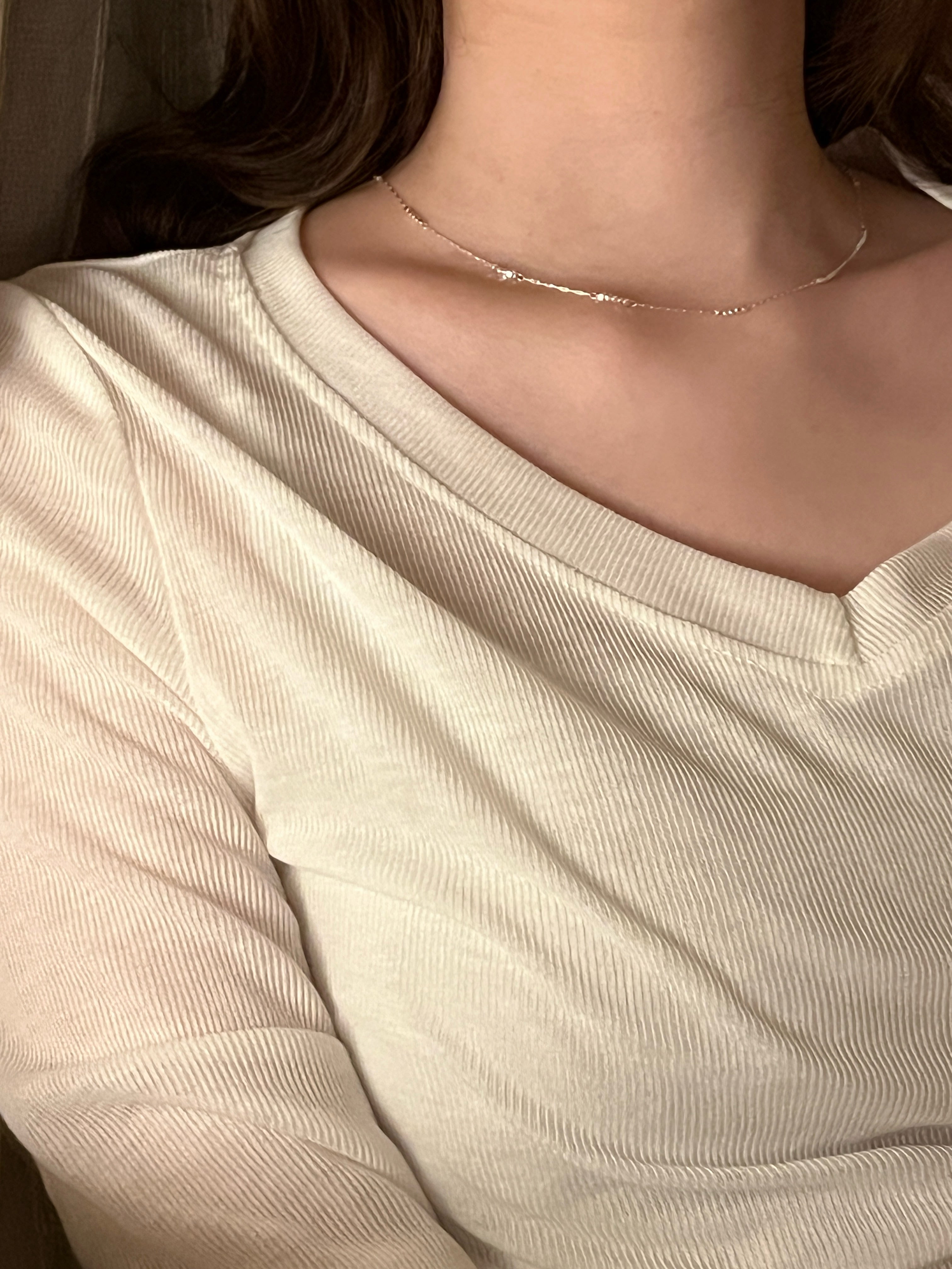 [鍍18K金]Shimmering Bar Choker