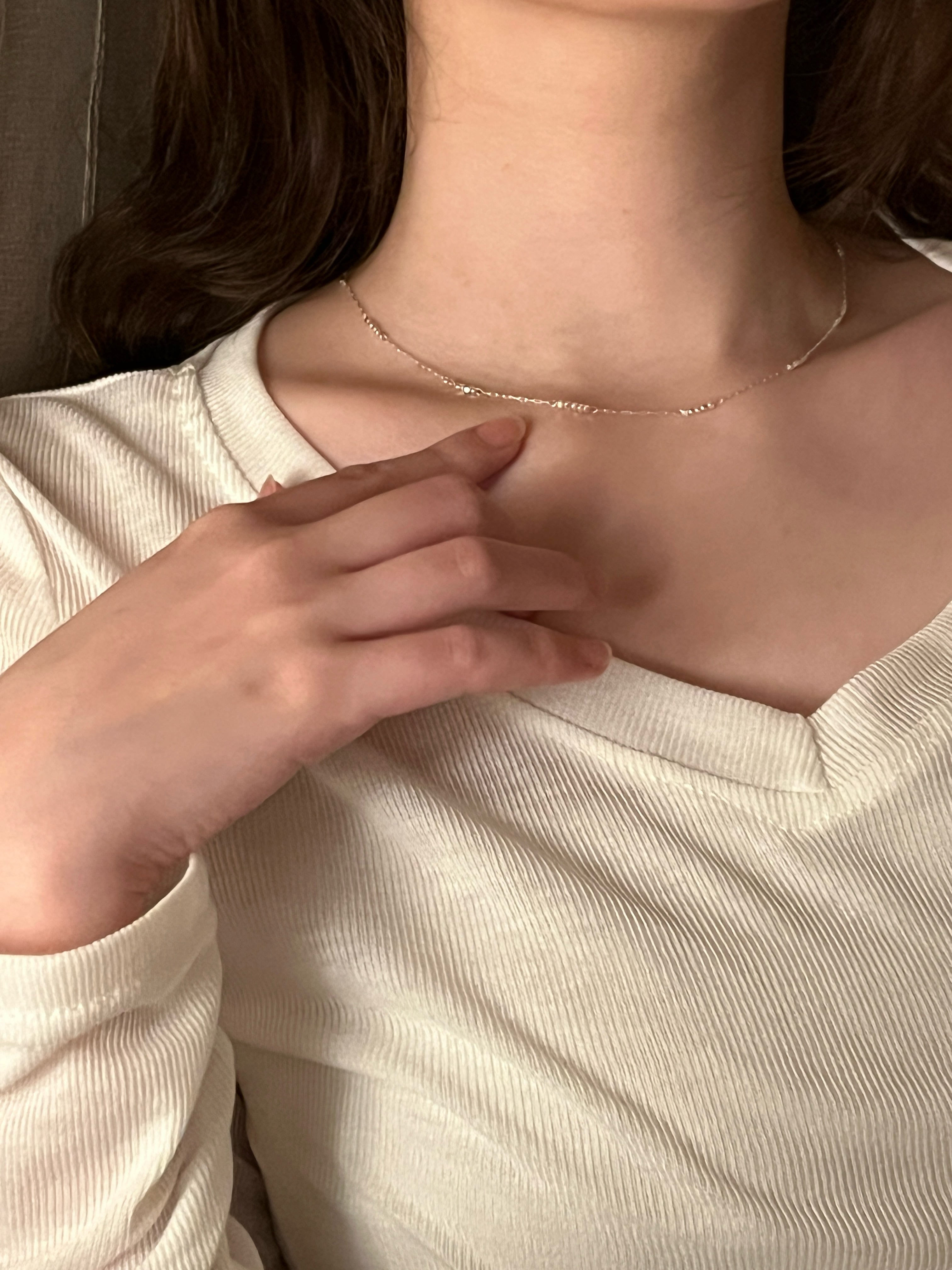 [鍍18K金]Shimmering Bar Choker