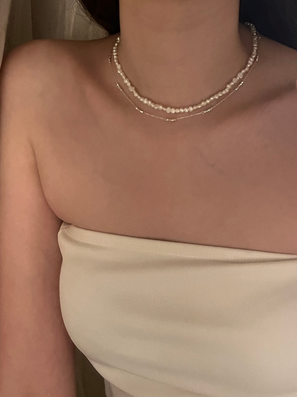 [百搭可疊戴迷你巴洛克淡水珍珠項鍊]Mini Baroque Pearl Choker