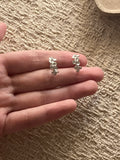 [999銀針適合長期配戴養耳洞]Minimal Petal Hoop Earrings