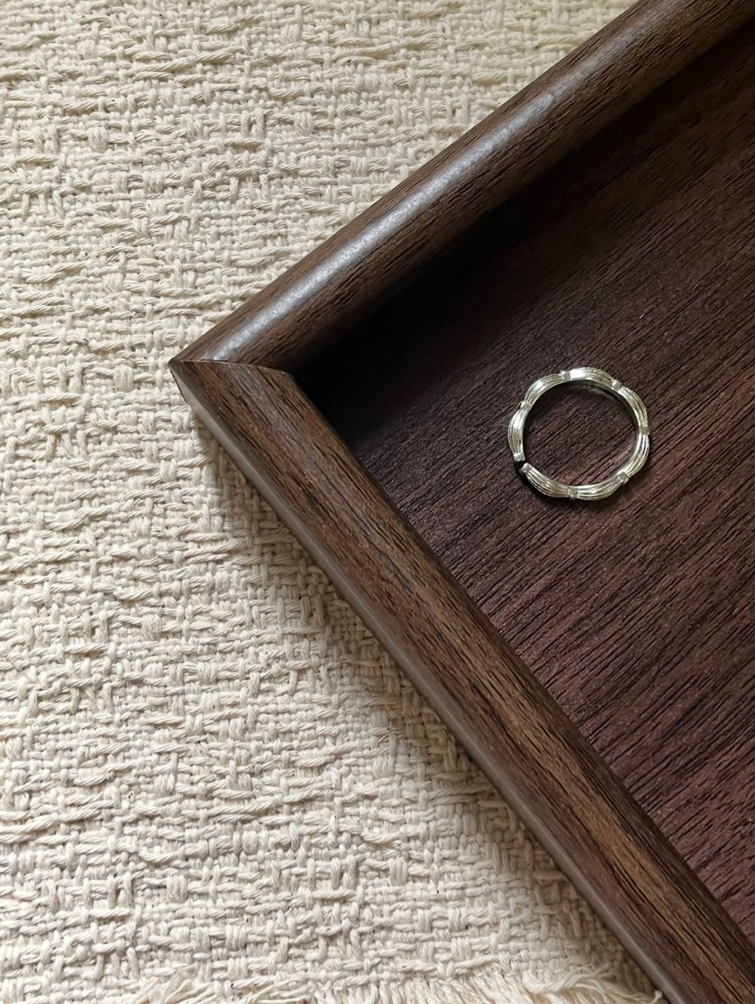 Beaded Edge Minimalist Ring