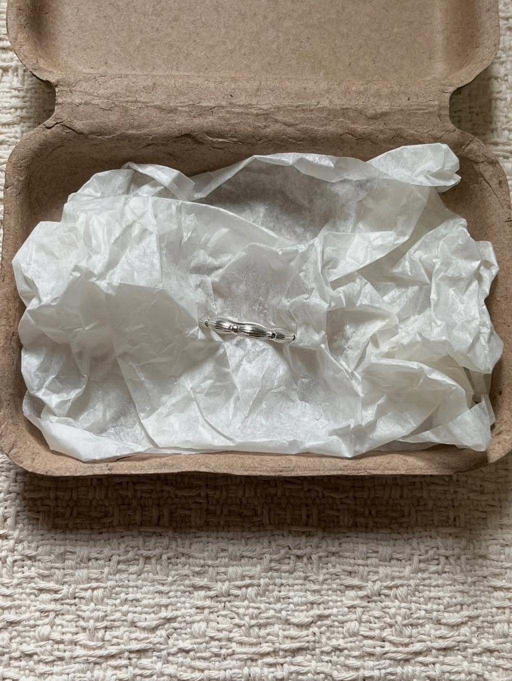 Beaded Edge Minimalist Ring