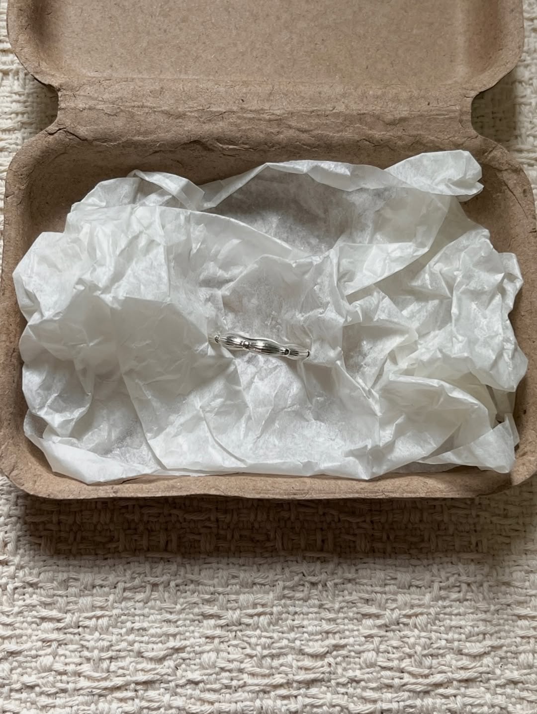 Beaded Edge Minimalist Ring
